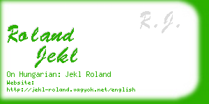 roland jekl business card